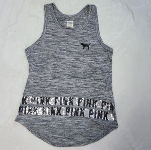 PINK sequin tank top